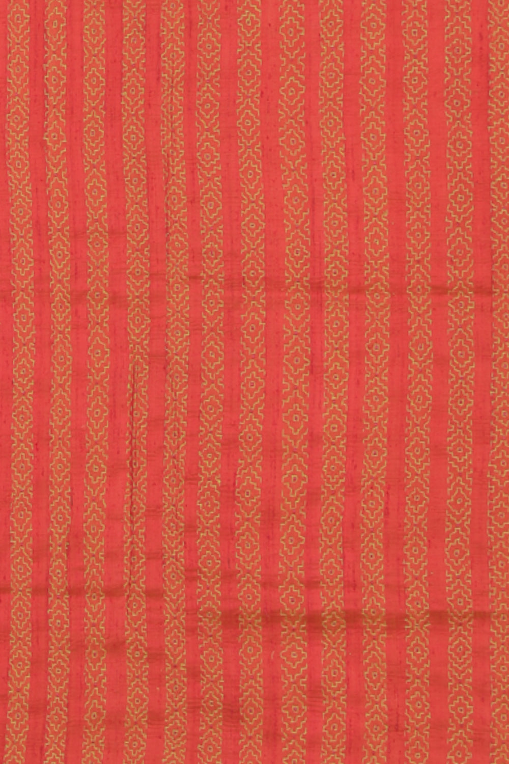 Dupion Silk Kantha Stitch Saree