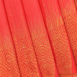 Dupion Silk Kantha Stitch Saree