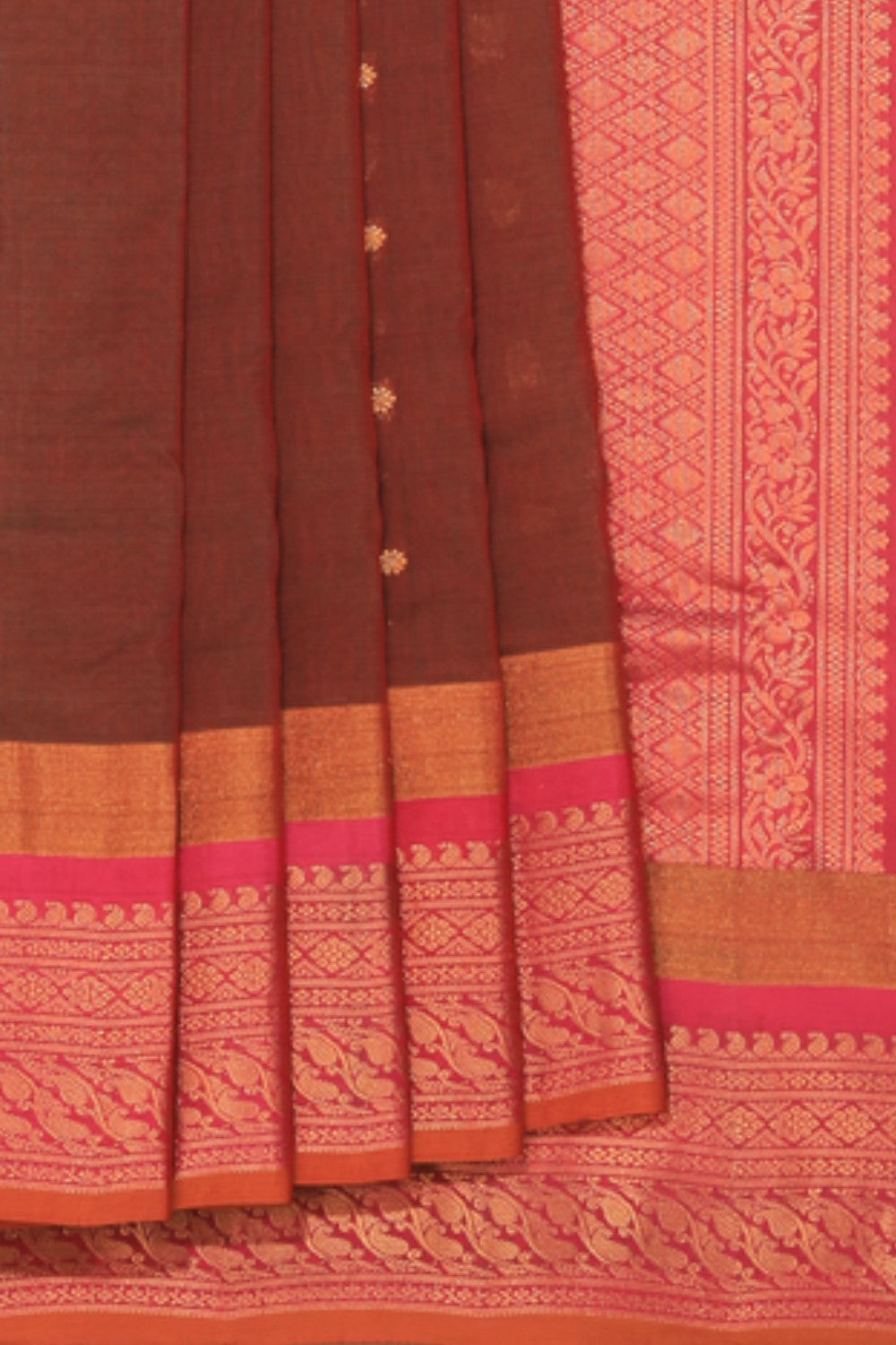 Gadwal Cotton Silk Leaf Green Saree