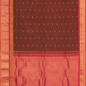 Gadwal Cotton Silk Leaf Green Saree