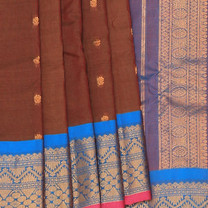Gadwal Cotton Silk Leaf Green Saree
