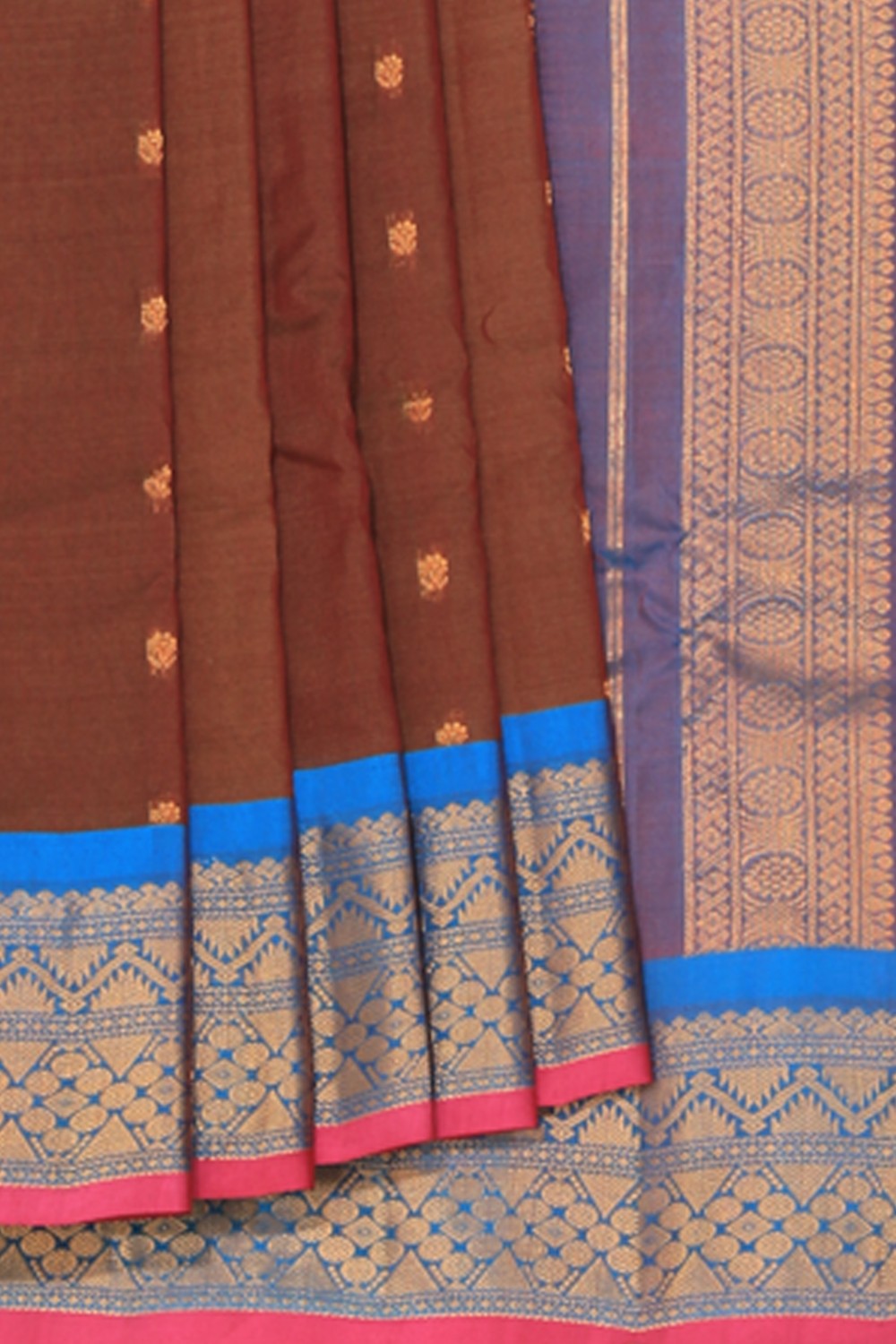 Gadwal Cotton Silk Leaf Green Saree