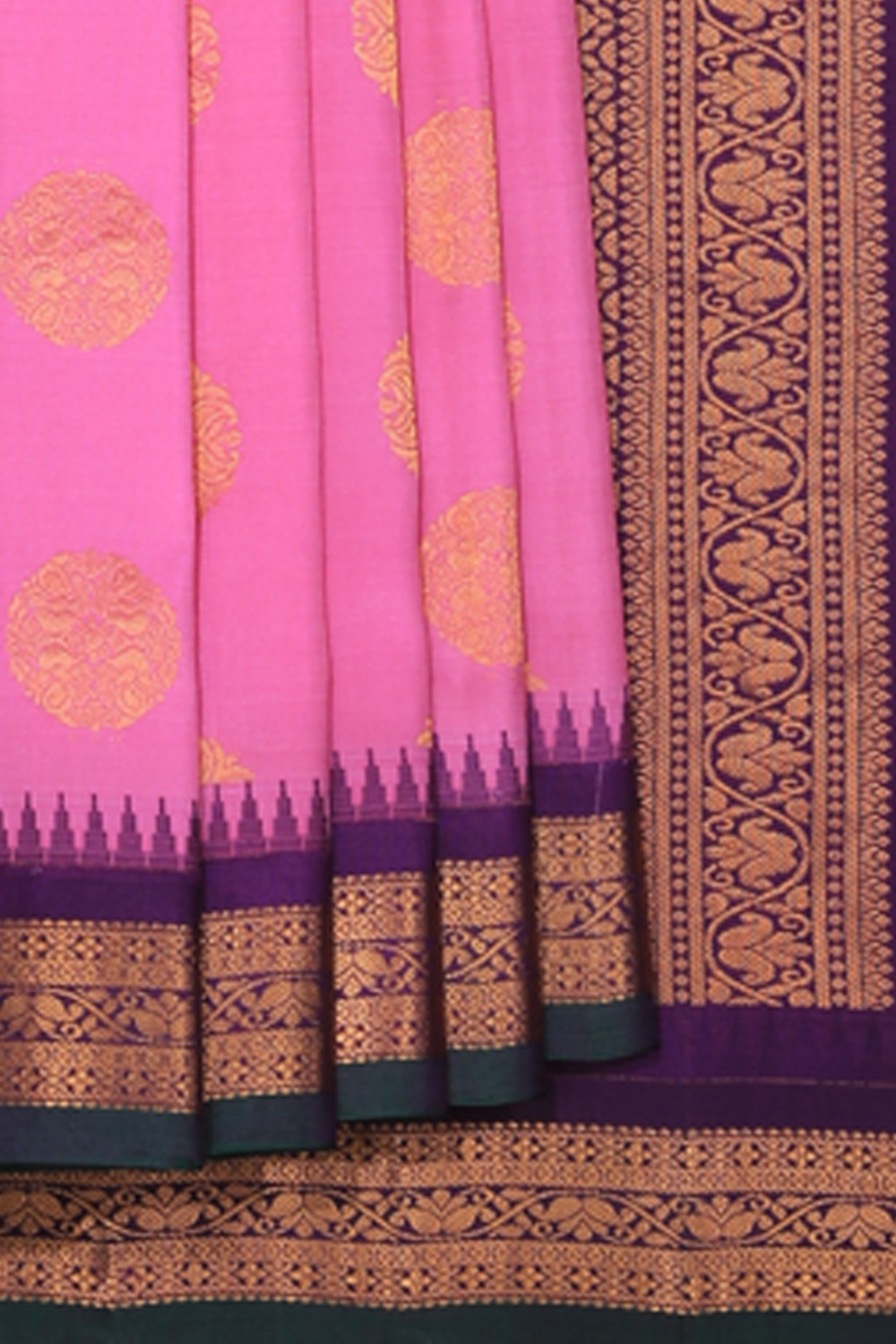 Gadwal Silk Lotus Pink Saree