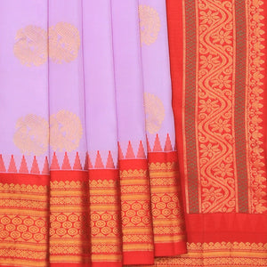 Gadwal Silk Lavender Purple Saree