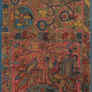 Kalamkari Hand-Painted Crepe Silk Saree