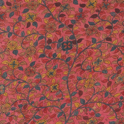Kalamkari Hand-Painted Crepe Silk Saree