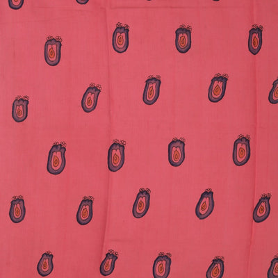 Kalamkari Hand-Painted Tussar Silk Saree
