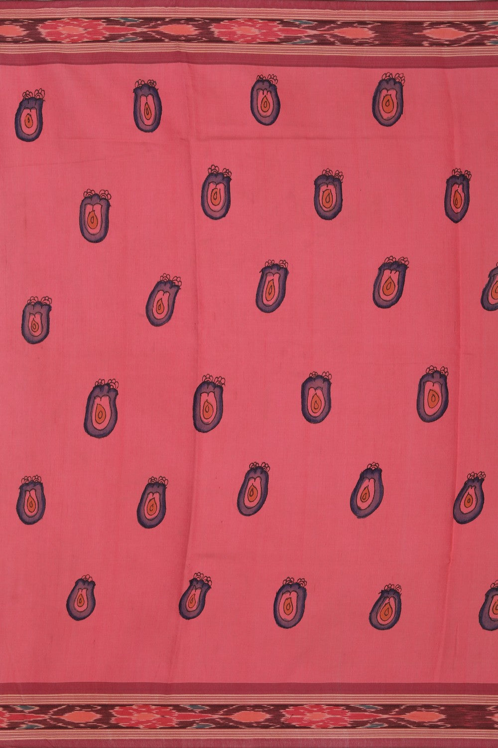 Kalamkari Hand-Painted Tussar Silk Saree