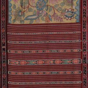 Kalamkari Hand-Painted Tussar Silk Saree