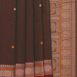 Kanchi Cotton Green Saree