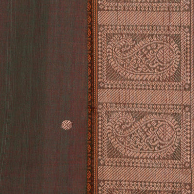 Kanchi Cotton Green Saree