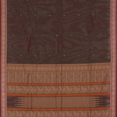 Kanchi Cotton Green Saree