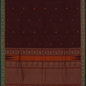 Kanchi Cotton Maroon Saree