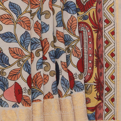 Kalamkari Printed Silk Saree