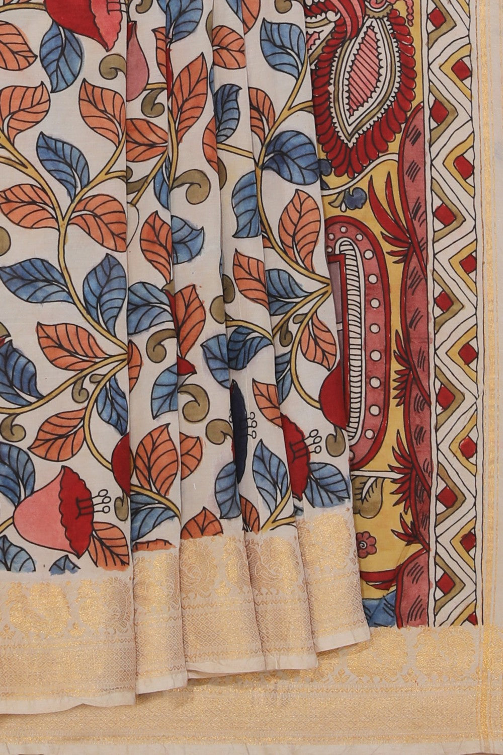 Kalamkari Printed Silk Saree