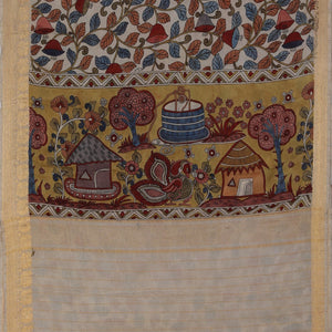 Kalamkari Printed Silk Saree