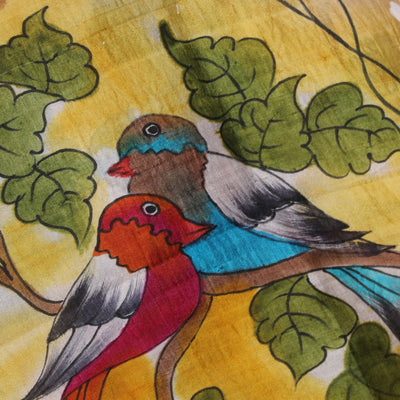 Hand-Painted Tussar Silk Dupatta