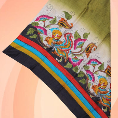 Hand-Painted Tussar Silk Dupatta