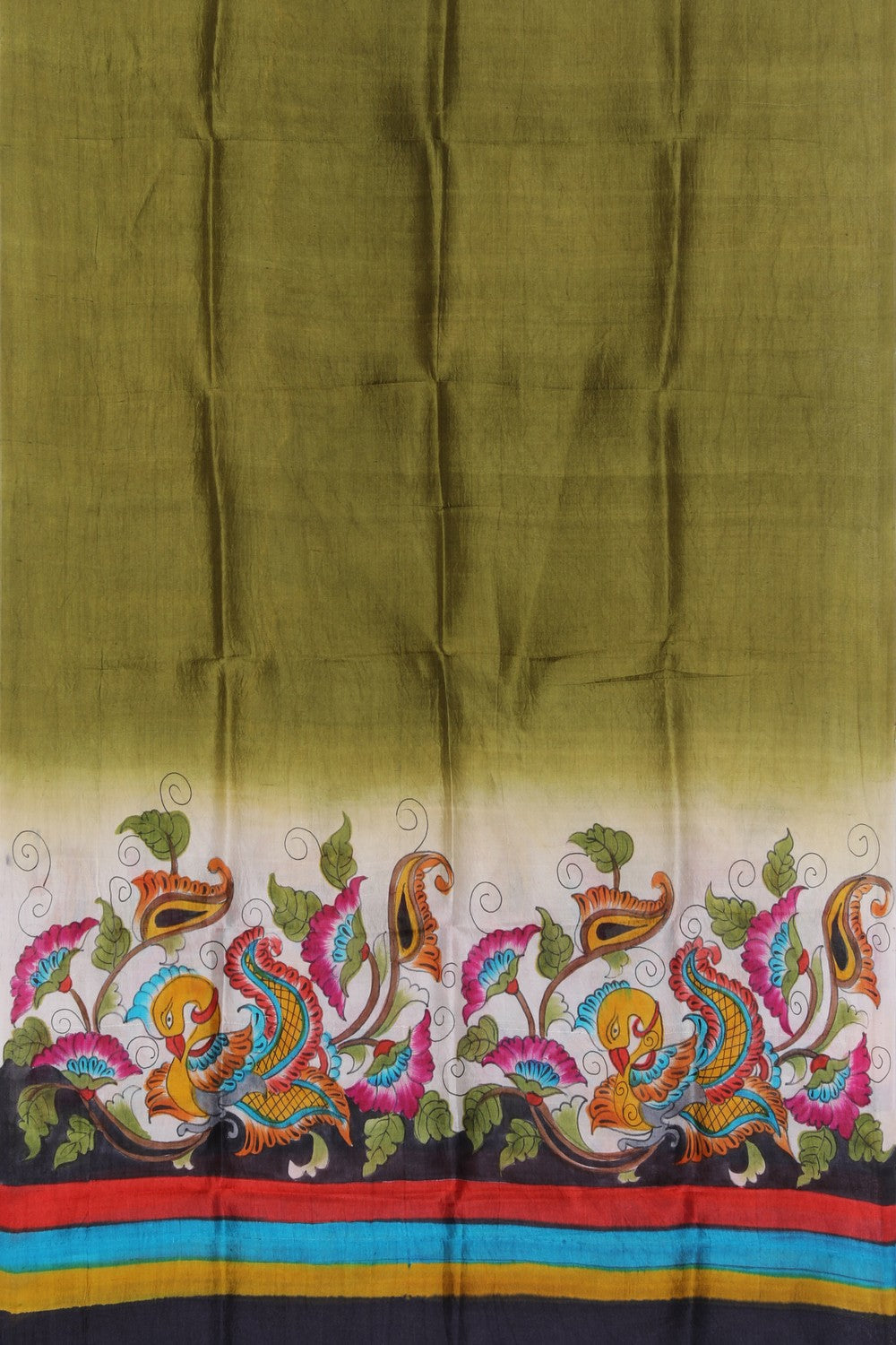 Hand-Painted Tussar Silk Dupatta