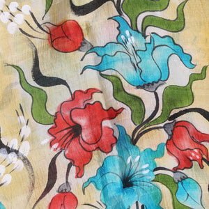 Hand-Painted Tussar Silk Dupatta