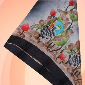 Hand-Painted Tussar Silk Dupatta