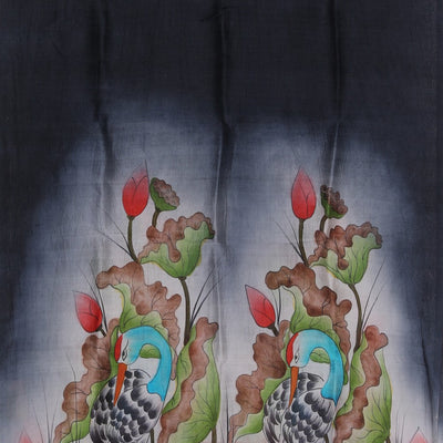 Hand-Painted Tussar Silk Dupatta