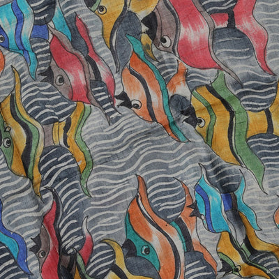 Hand-Painted Tussar Silk Dupatta