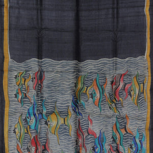 Hand-Painted Tussar Silk Dupatta