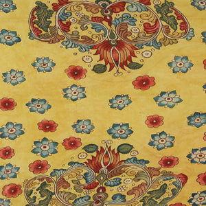 Kalamkari Hand-Painted Silk Saree