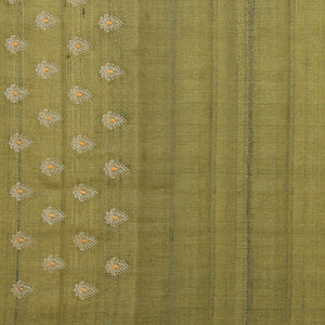 Gorgeous Thread Embroidery Moss Green Saree