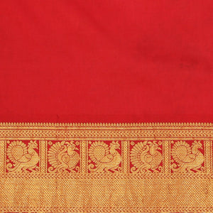 Kalamkari Hand-Painted Silk Coral Pink Saree