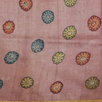 Kalamkari Hand-Painted Tussar Silk Saree