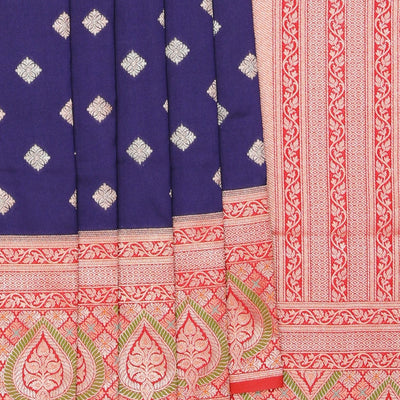 Gorgeous Brocade Navy Blue Saree