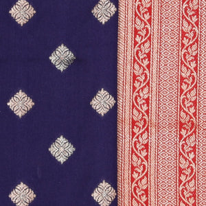Gorgeous Brocade Navy Blue Saree