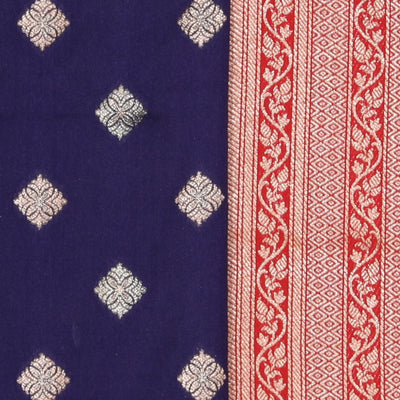 Gorgeous Brocade Navy Blue Saree