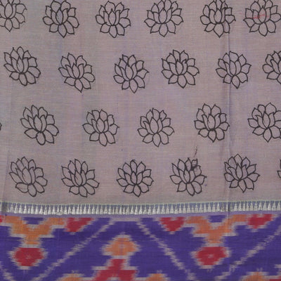 Kalamkari Hand-Painted Mangalgiri Silk Saree