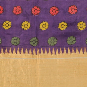 Kalamkari Hand-Painted Mangalgiri Silk Saree