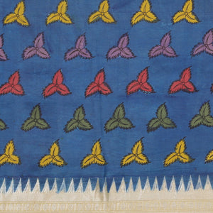 Kalamkari Hand-Painted Mangalgiri Silk Saree