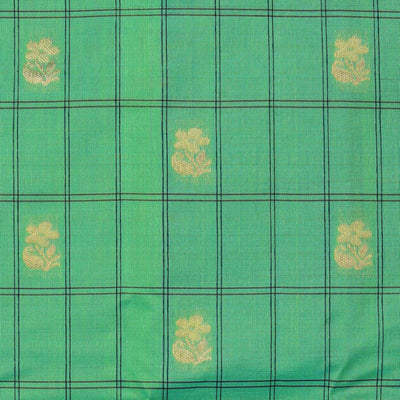 Gadwal Aqua Green Kattam Saree