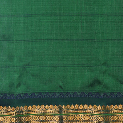Gadwal Aqua Green Kattam Saree