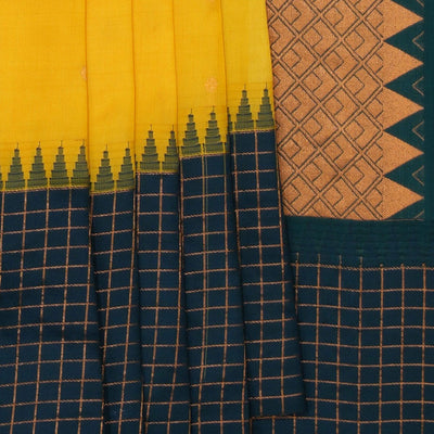 Gadwal Silk Yellow Saree