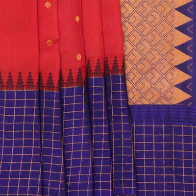 Gadwal Silk Red Saree