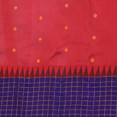 Gadwal Silk Red Saree