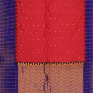 Gadwal Silk Red Saree