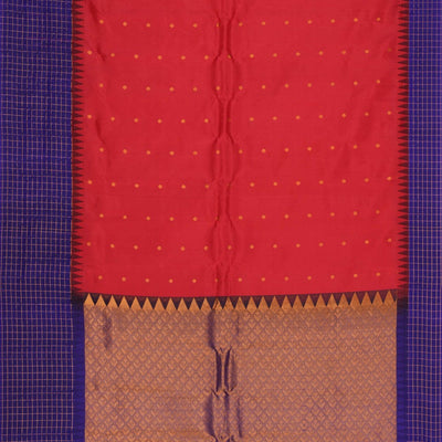 Gadwal Silk Red Saree
