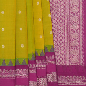 Gadwal Silk Vibrant Green Saree