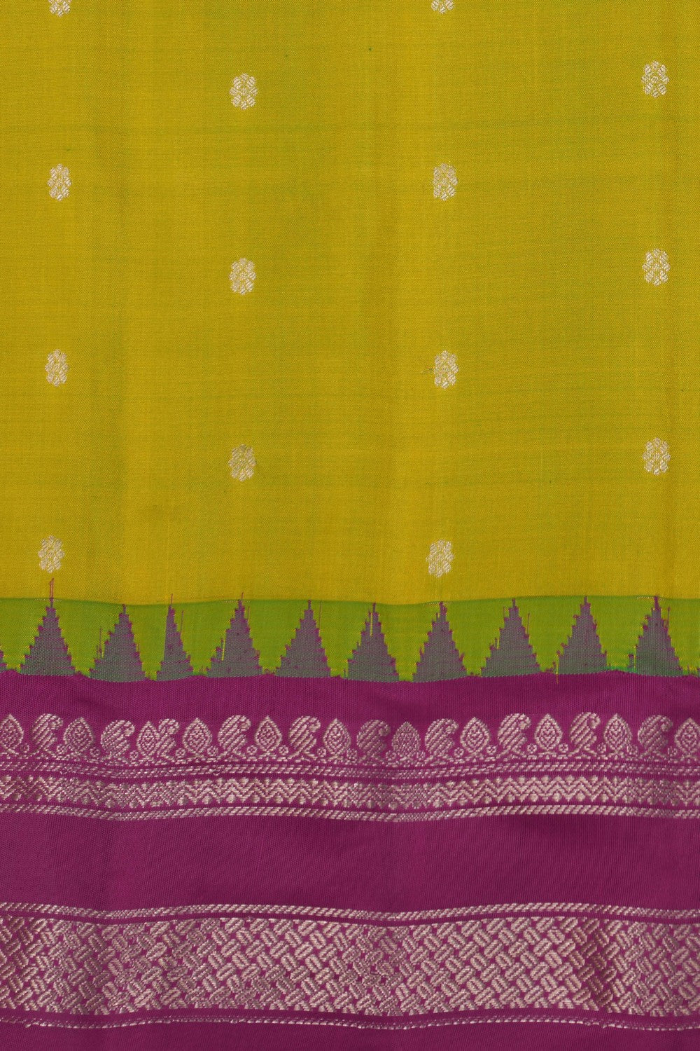 Gadwal Silk Vibrant Green Saree