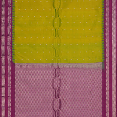 Gadwal Silk Vibrant Green Saree