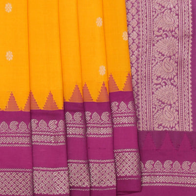 Gadwal Silk Yellow Saree