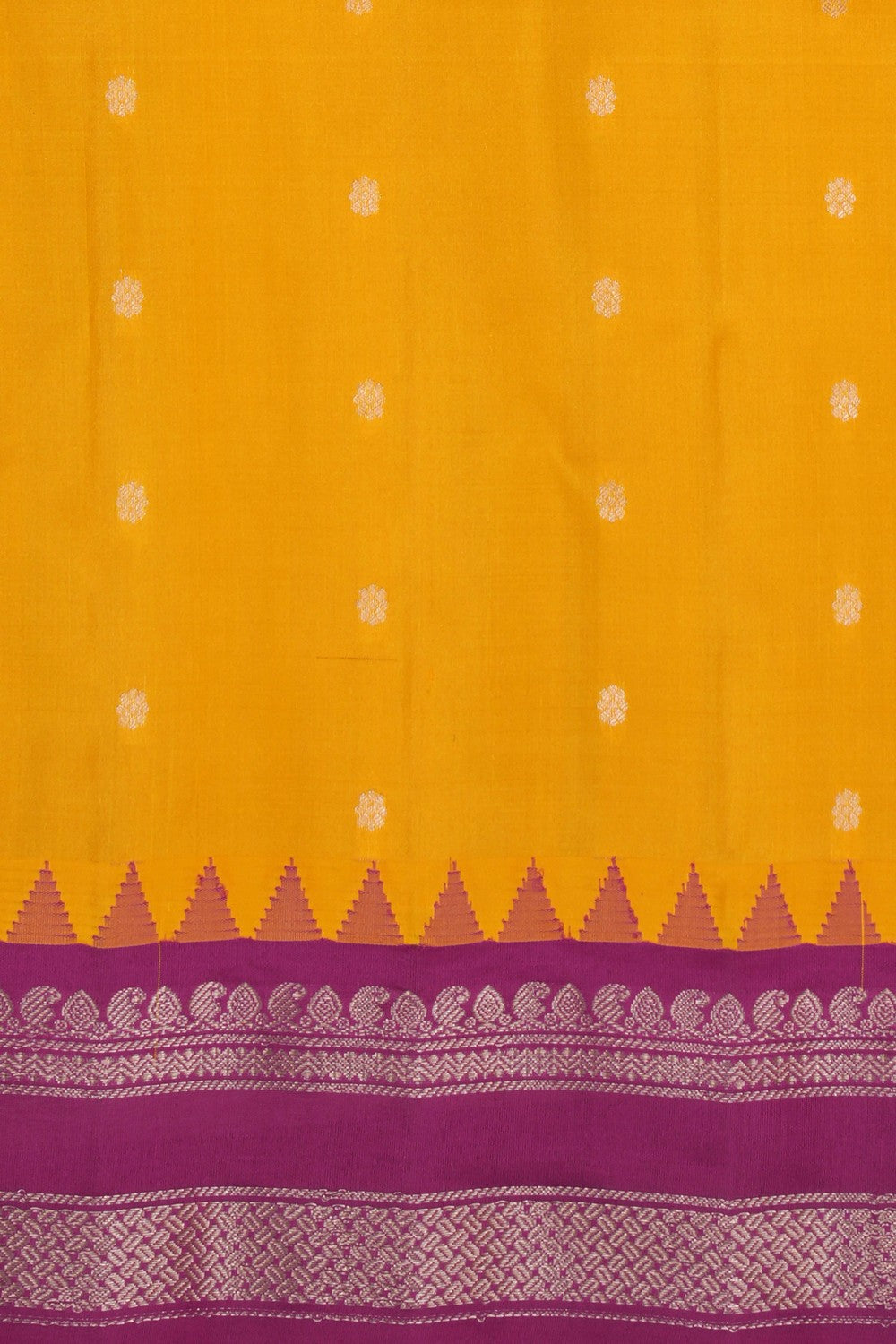 Gadwal Silk Yellow Saree